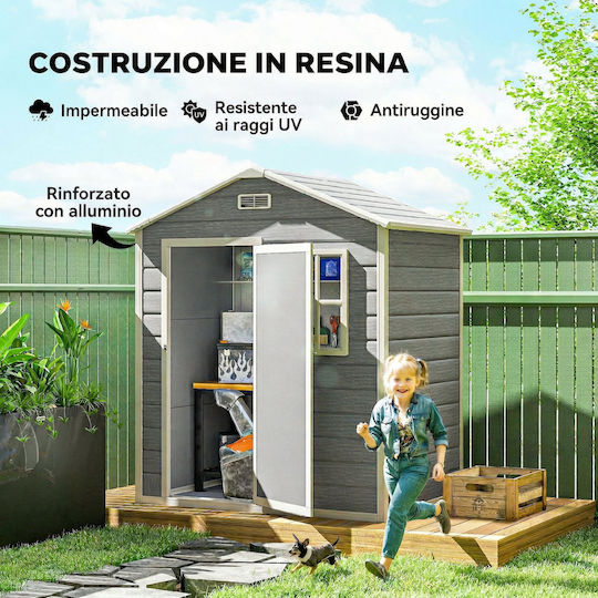 Depozit Plastic De Grădină L1.82xLățime1.21xÎnălțime2m