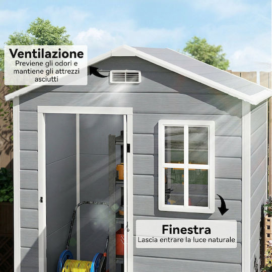 Depozit Plastic De Grădină L1.82xLățime1.21xÎnălțime2m