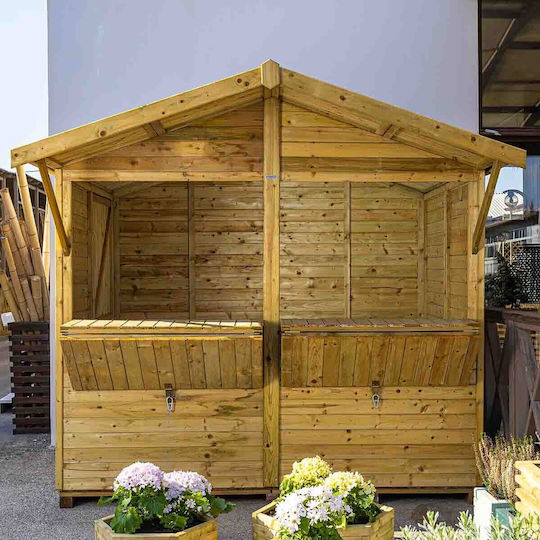 Дървен Градински Склад Kiosk Market Дължина 2.40xШирина 1.8xВисочина 2.3м