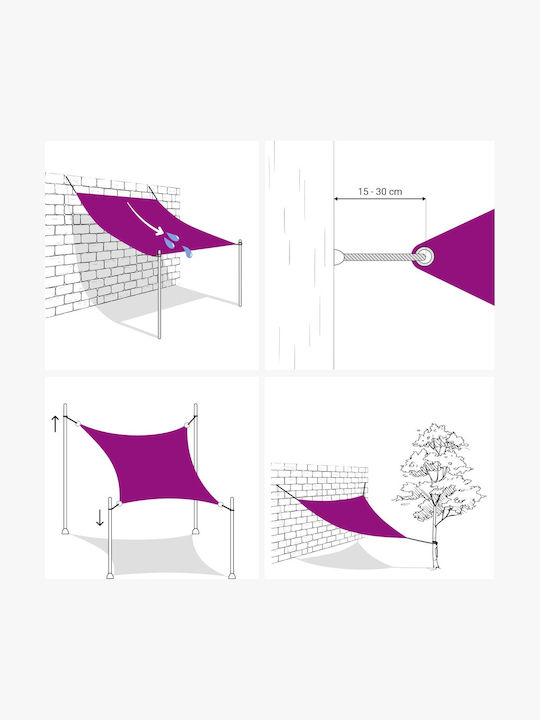vidaXL Cort Terasă Gri 4.5x4.5m