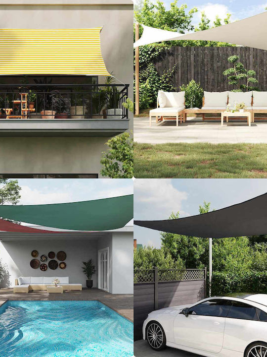 vidaXL Terrasse Markise Weiß 4x4m