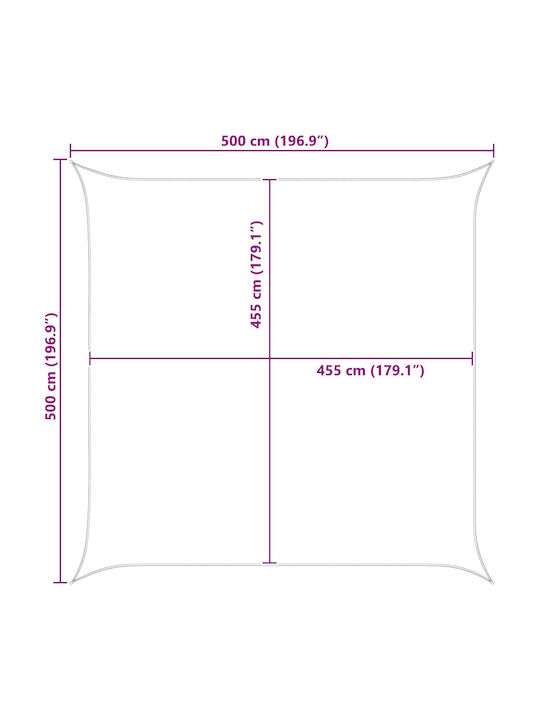 vidaXL Τέντα Βεράντας Μπλε 5x5m