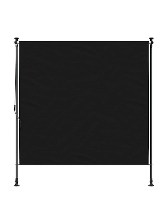 vidaXL Τέντα Βεράντας με Led Μαύρη 1x2.7m