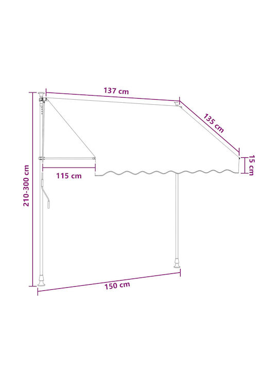 vidaXL Beige Terrace Tent x