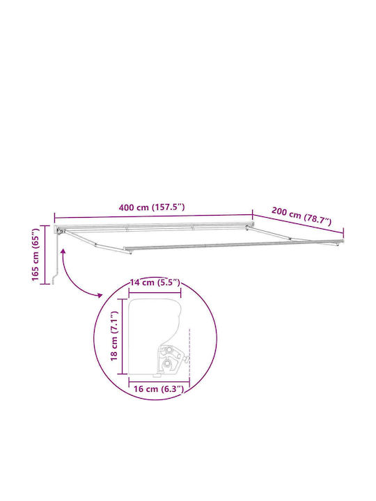 vidaXL Yellow Terrace Tent with LEDs x