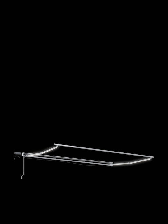 vidaXL Тента Тераса С LED Бежова 3.5x2.5m