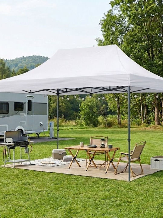 Klikareto Faltbarer Pavillon Garten Weiß 3x4.5m