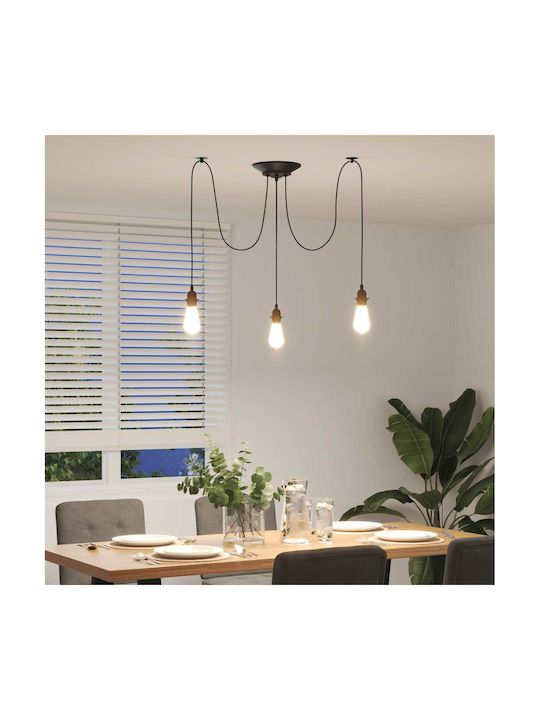 vidaXL Black Ceiling Light with E27 Socket