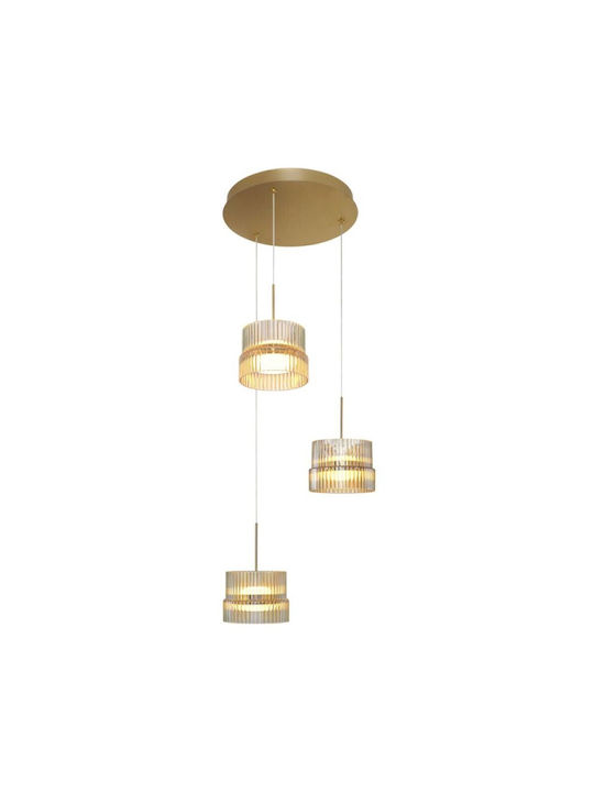Viokef Luxe Lustră Suspendată Galben Miere 400x400cm