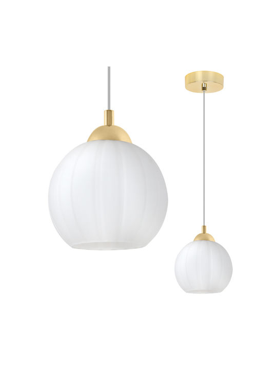 Light Home Κρεμαστό Φωτιστικό Λευκό με Ντουί E27