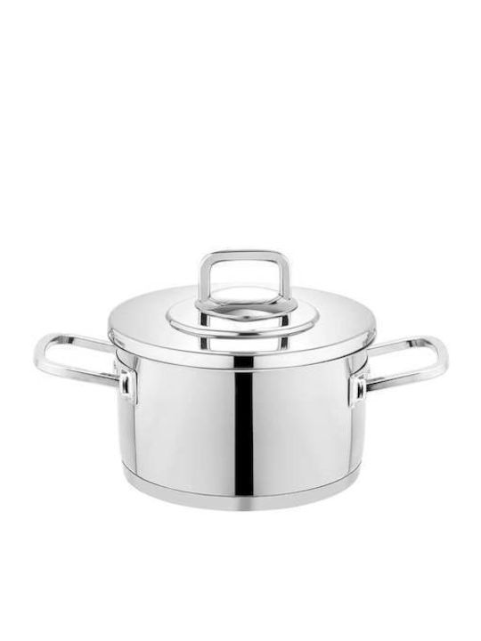 SteweHome Cookware Set from Stainless Steel with Ceramic Coating 8pcs