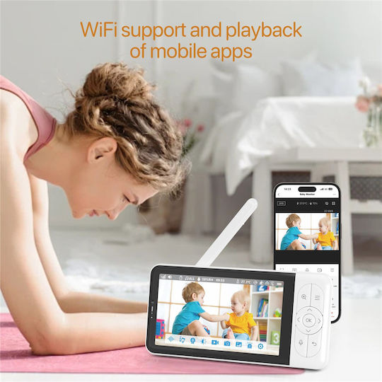 Powertech Wireless Baby Monitor with Two-Way Audio & Lullabies