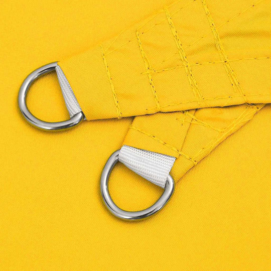 vidaXL Triangle Shade Sail Yellow with PU Coating 5x7x5m