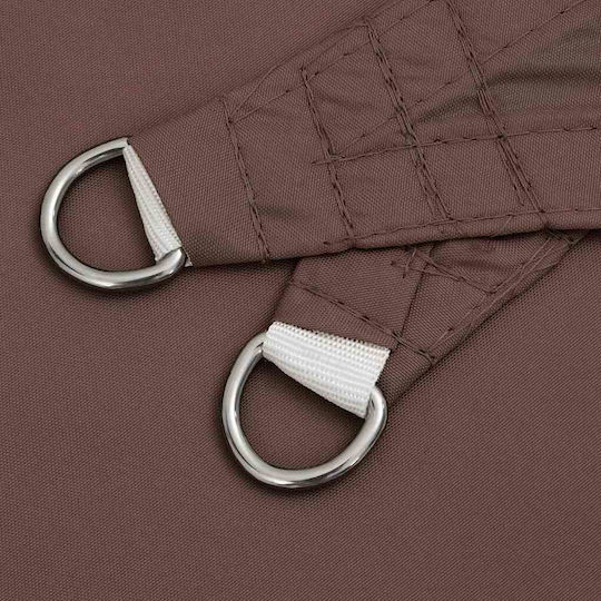 vidaXL Triangle Shade Sail Brown with PU Coating 2m