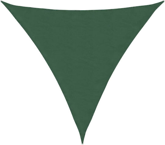 vidaXL Триъгълен Shade Sail Зелен с PU покритие 2м