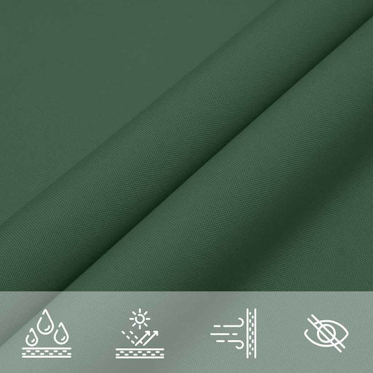 vidaXL Триъгълен Shade Sail Зелен с PU покритие 2м