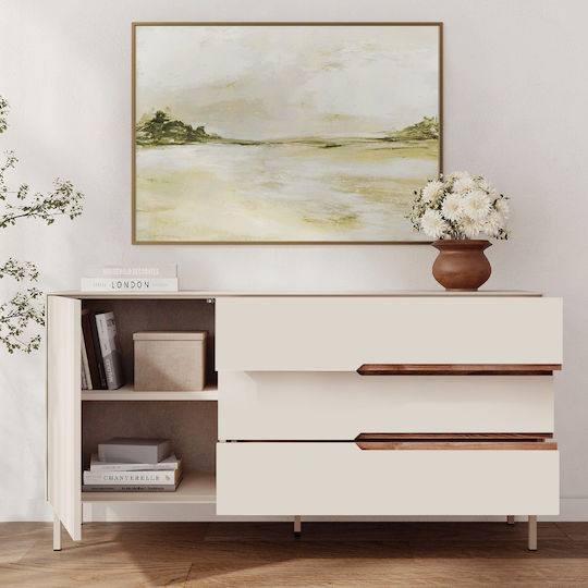Μπουφές Arch από Ξύλο & Μέταλλο Sandstone 150x40x78.4cm