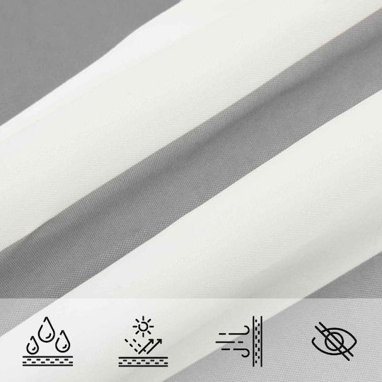 vidaXL Square Gray Mesh Shade Fabric with PU Coating 2.5x2.5m
