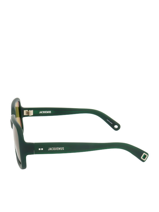 JACQUEMUS Unisex Γυαλιά Ηλίου με Πράσινο Σκελετό και Κίτρινο Φακό