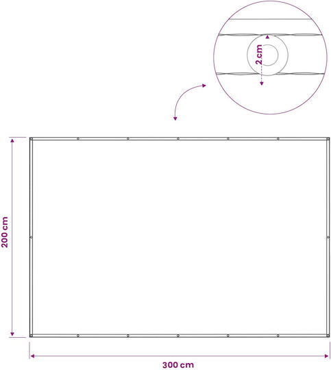 vidaXL vidaXL Veranda-Teiler Braune mit PU-Beschichtung 2x3m 160g/m²