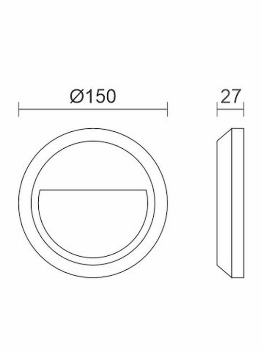 Spot Light Стенна Външна Таванна Лампа LED IP65 1.5W с Регулируемо Бяло Светлина