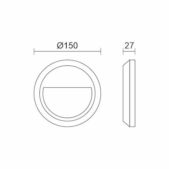Spot Light Стенна Външна Таванна Лампа LED IP65 1.5W с Регулируемо Бяло Светлина