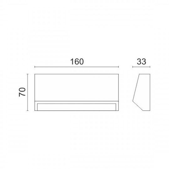 Spot Light Стенна Външна Таванна Лампа LED IP65 3W с Регулируемо Бяло Светлина