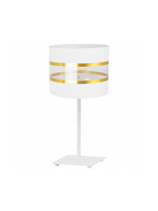 Light Home Μεταλλικό Πορτατίφ για Ντουί E27 με Λευκό Καπέλο και Βάση