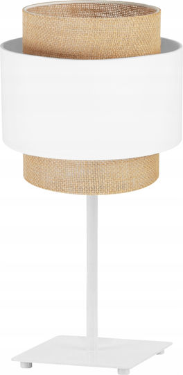 Light Home Μεταλλικό Πορτατίφ για Ντουί E27 με Λευκό Καπέλο και Βάση