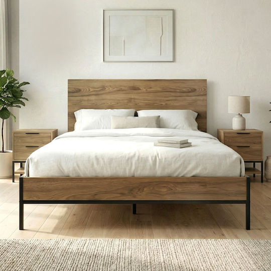 Mars Κρεβάτι Υπέρδιπλο για Στρώμα 160x200cm Καρυδί Ud Mars Κρεβάτι Υπέρδιπλο για Στρώμα 160x200cm Καρυδί Ud