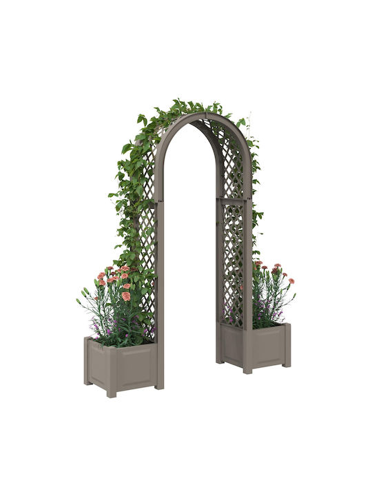 vidaXL Plastic Gray Flower Pot 168.5x43cm