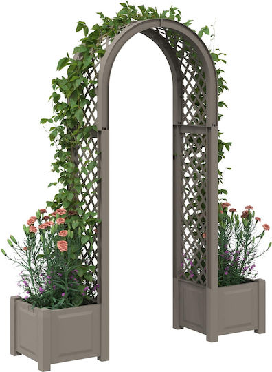 vidaXL Plastic Gray Flower Pot 168.5x43cm