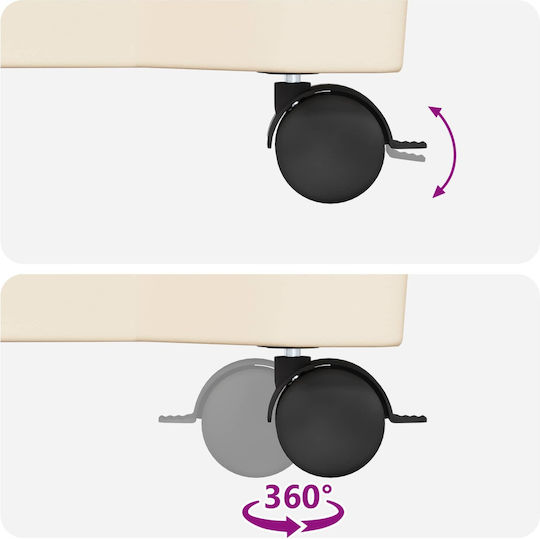 vidaXL Пластмасова Бяла Саксия За Цветя 79x35x33см