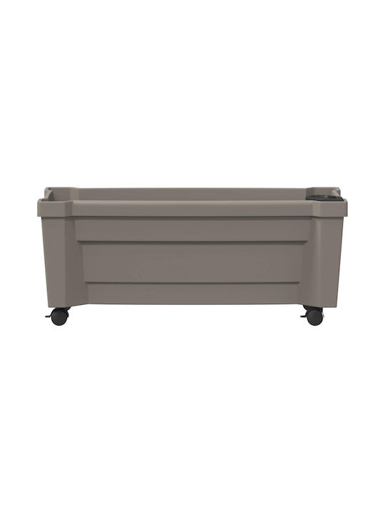 vidaXL Γλάστρα Πλαστική Γκρι 79x35x33εκ.