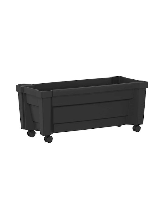 vidaXL Kunststoff Blumentopf Anthrazit 79x35x33cm