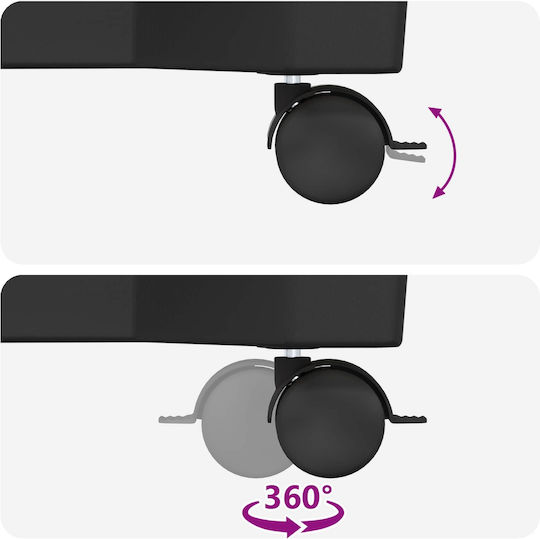 vidaXL Пластмасова Саксия За Цветя Антрацит 79x35x33см