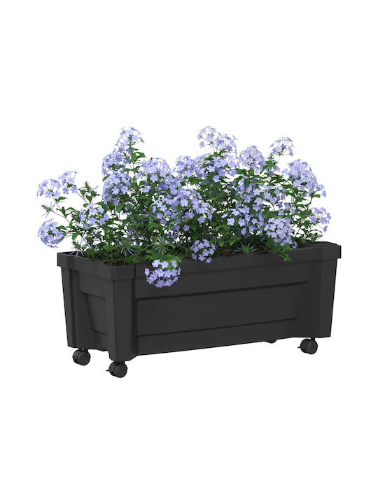 vidaXL Kunststoff Blumentopf Anthrazit 79x35x33cm