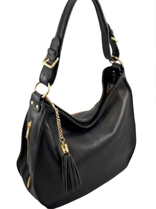 Leather Women's Crossbody Bag Black