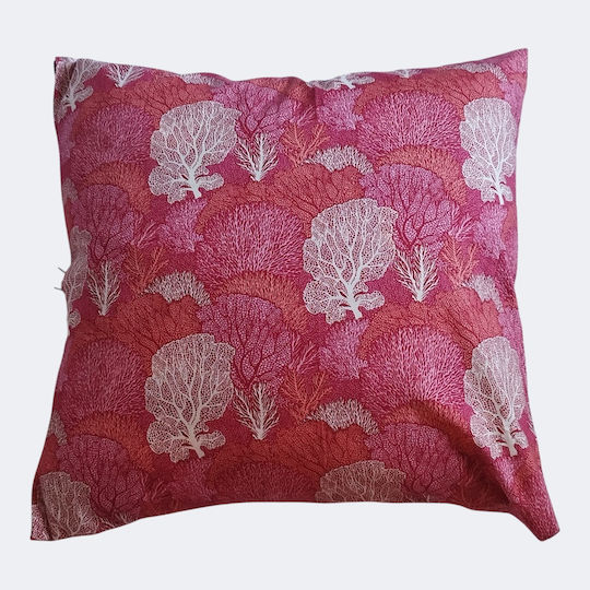 Oxygen Μαξιλαροθήκη Red Tree Κόκκινη 45x45εκ.