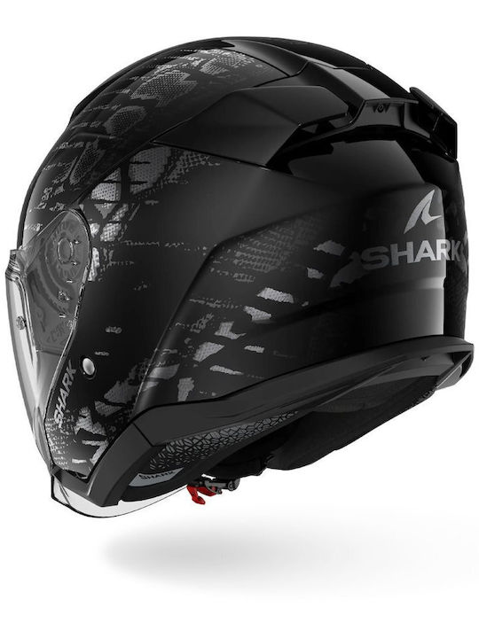 Shark SKWAL Reptaia Black/Anthracite Motorcycle Helmet Jet ECE 22.06 1395gr with Sun Visor