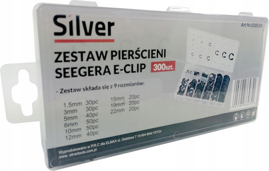 E-clip Rings 300pcs Silver