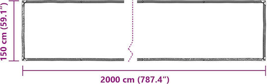 vidaXL Wasserdichter Planen 20x1.5m Transparente