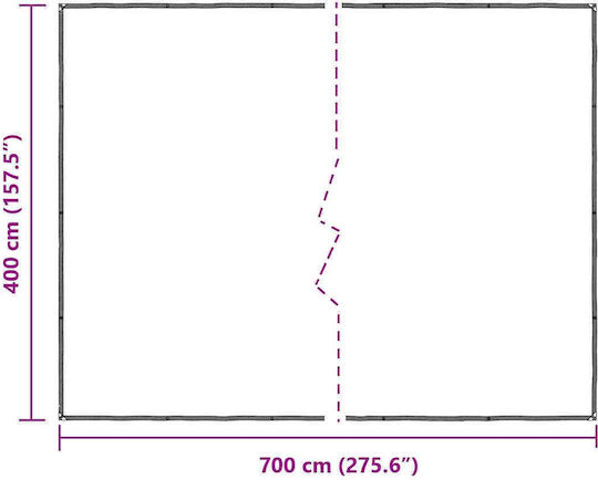 vidaXL Waterproof Tarpaulin 7x4m Transparent