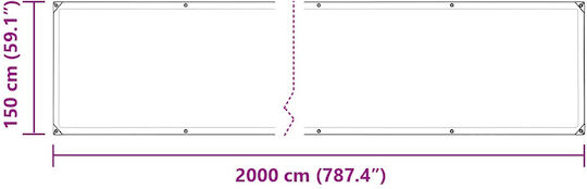 vidaXL Wasserdicht Planen 20x1.5m Transparent