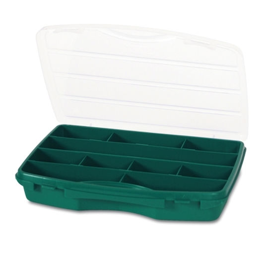 Tayg 21-10 Tool Compartment Organiser 9 Slot Adjustable Green 25.6x19.2x4.2cm