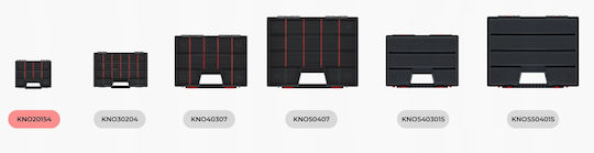 Prosperplast Tool Compartment Organiser 11 Slot Red 19.5x15.5x3.5cm