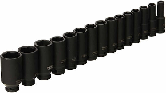 Set Chei Tubulare de Impact Lungi Kraft&dele Kd11769 1/2" 15 Bucăți