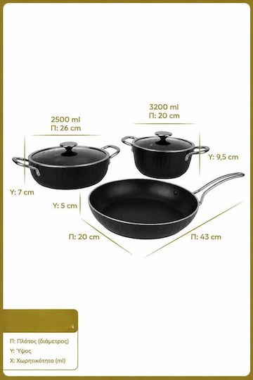 SteweHome SteweHome Töpfe Set Mit Stein Innenbeschichtung 5 Stück