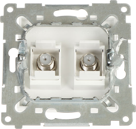 Kontakt-Simon TV Antenna Socket in White color WMDA-050XXX-011