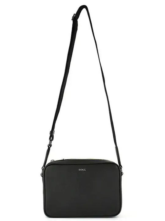 Leather Men's Shoulder / Crossbody Bag Black